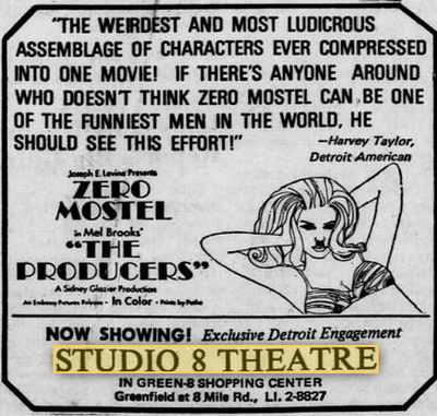 Studio 8 Theatre - July 1968 Ad
